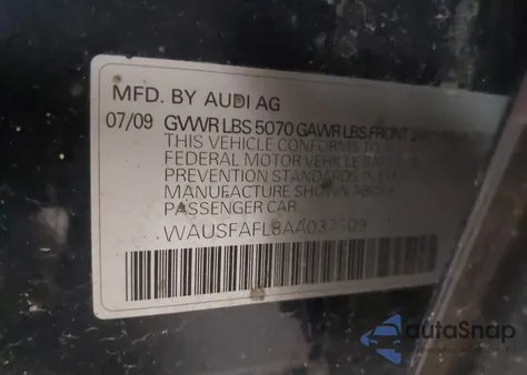 2010 Audi A4 2.0T Premium z USA, uszkodzony, nr VIN WAUSFAFL8AA037109